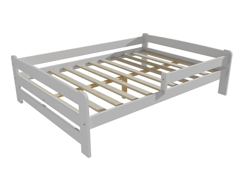eoshop Detská posteľ so zábranou VMK009D KIDS (Rozmer: 120 x 200 cm, Farba dreva: farba biela)